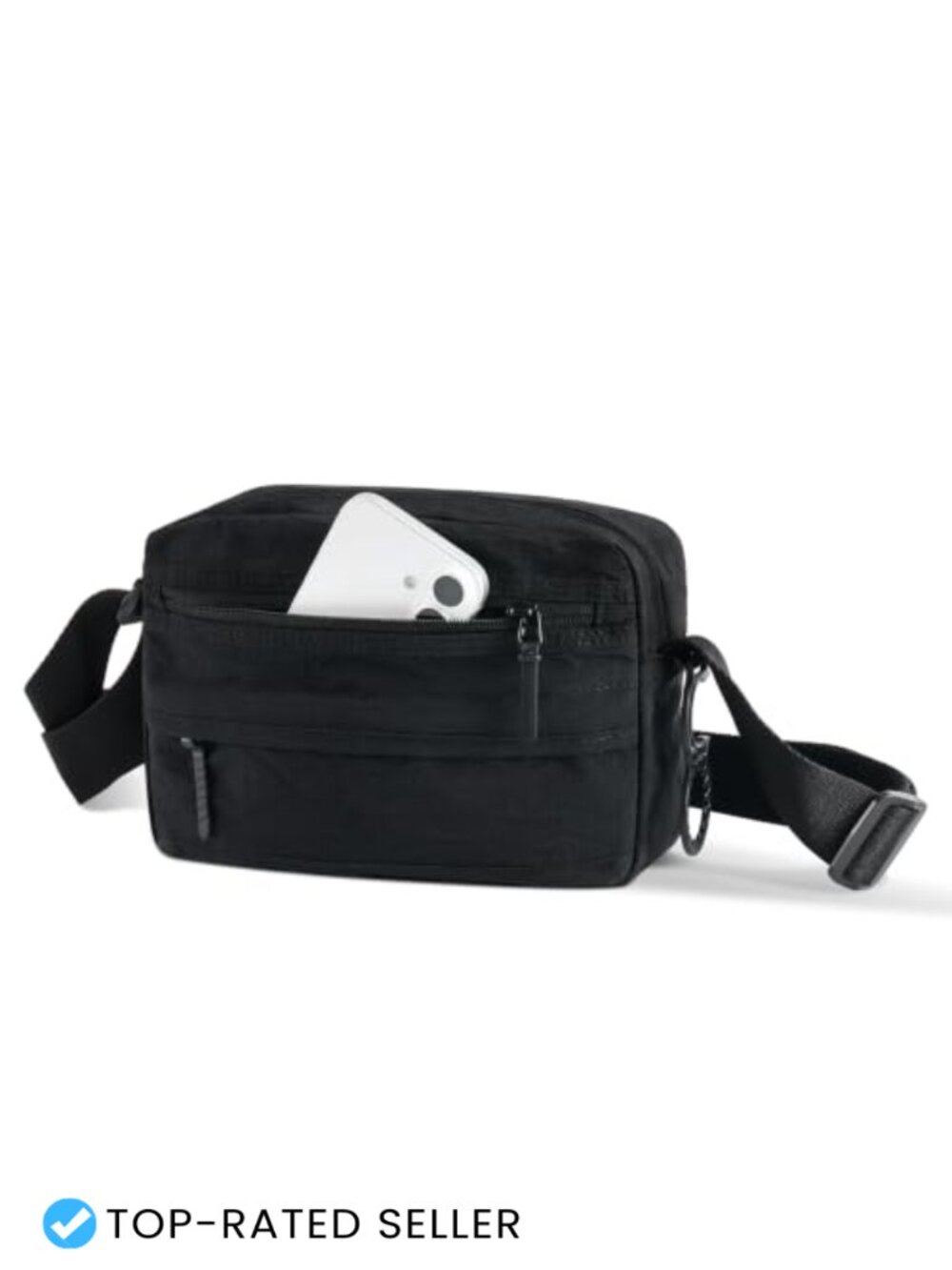Nylon Crossbody Bag Lightweight Water Resistant Travel Purse Adjustable Strap